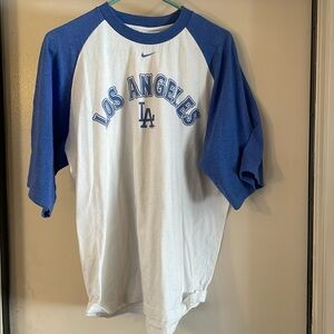 LOS ANGELES DODGERS BLUE BASEBALL TEE NIKE LARGE